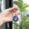 Creative blue evil eye key pendant, personalized anti-loss key chain, fashionable and trendy accessories, gift items, keychain accessories, keychain rings, keychain rings, keychain accessories, keychains details Picture
